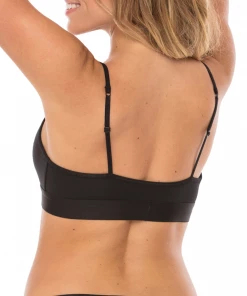 Comfyballs - Wood Strap Crop Bra - Women's - Pitch Black -comfyballs-shop 36 00 back 714x714 09814.1625064511