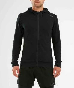 2XU - Transit Zip Hoodie - Men's -comfyballs-shop MR6040a BLK BLK 00 squashed 67611.1615470412