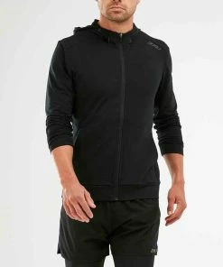 2XU - Transit Zip Hoodie - Men's -comfyballs-shop MR6040a BLK BLK 02 squashed 16626.1615470412