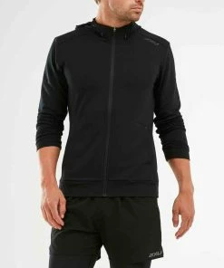 2XU - Transit Zip Hoodie - Men's -comfyballs-shop MR6040a BLK BLK 03 squashed 27960.1615470412