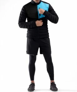 2XU - PURSUIT Insulation Jacket - Men's - Black/Ultra Aqua -comfyballs-shop MR6223a 4 34648.1654614124