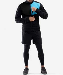 2XU - PURSUIT Insulation Jacket - Men's - Black/Ultra Aqua -comfyballs-shop MR6223a BLK UAQ 04 11806.1654614124
