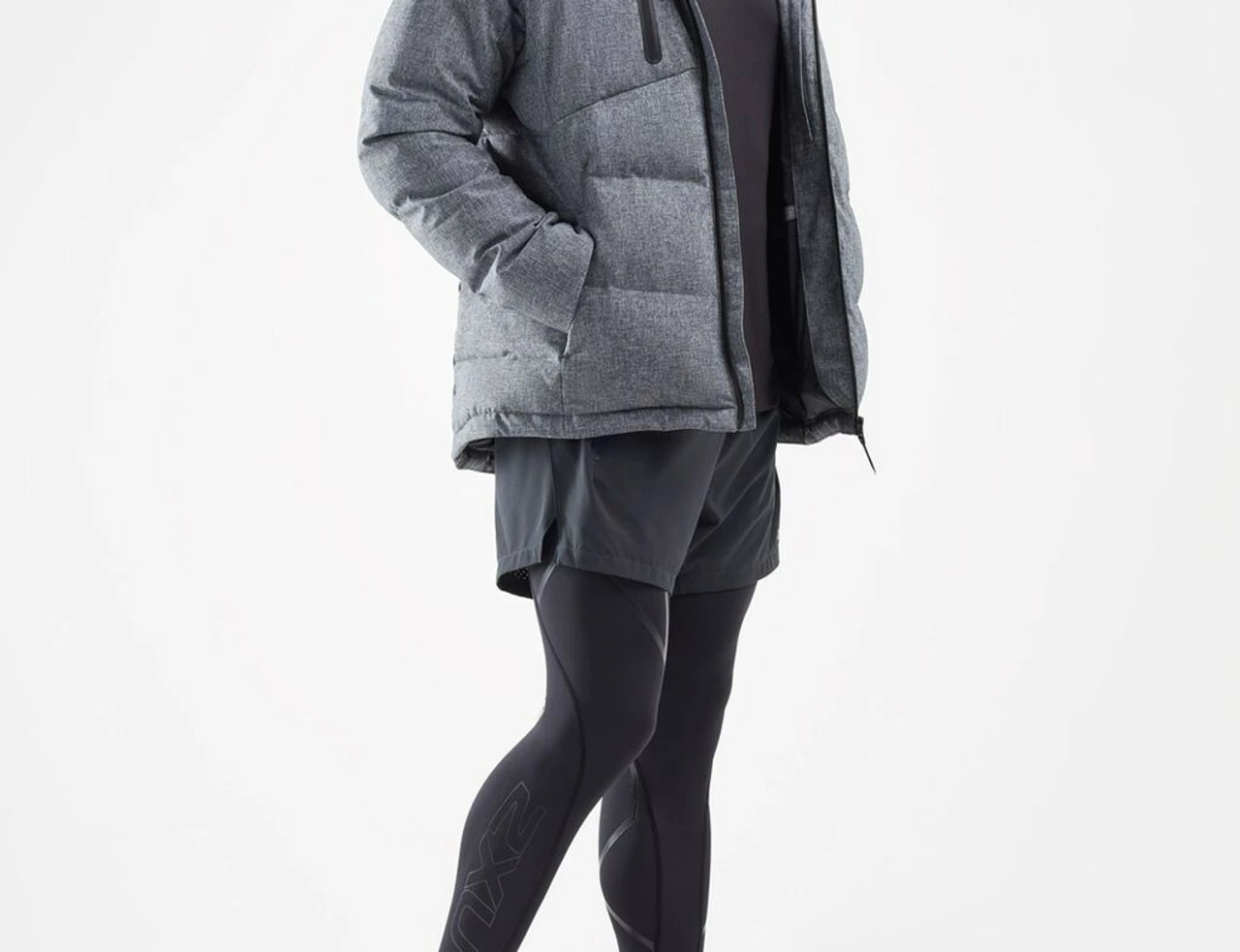 2XU - Men's Utility Insulation Jacket - Crosshatch/Black - Autumn/Winter 3 2XU - Men's Utility Insulation Jacket - Crosshatch/Black - Autumn/Winter - Image 3