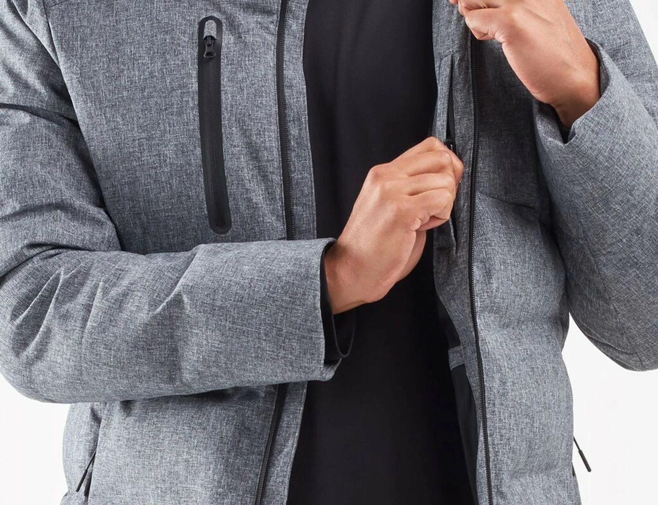 2XU - Men's Utility Insulation Jacket - Crosshatch/Black - Autumn/Winter 4 2XU - Men's Utility Insulation Jacket - Crosshatch/Black - Autumn/Winter - Image 4