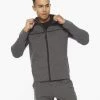 2XU - Commute Men's Full Zip Hoodie - Charcoal Marle/Black