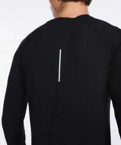 2XU - Ignition Base Layer Long Sleeve - Men's - Black/Silver Reflective -comfyballs-shop MR6827a BLK SRF 21 16234.1666697450