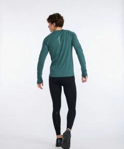 2XU - Ignition Base Layer Long Sleeve - Men's - Deep Jade Marle/Silver Reflective -comfyballs-shop MR6827a DJM SRF 09 35070.1666697458