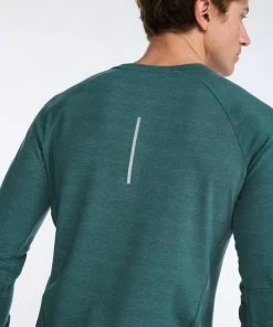 2XU - Ignition Base Layer Long Sleeve - Men's - Deep Jade Marle/Silver Reflective -comfyballs-shop MR6827a DJM SRF 24 02721.1666697458