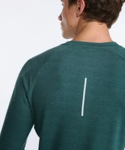 2XU - Ignition Base Layer Long Sleeve - Men's - Deep Jade Marle/Silver Reflective -comfyballs-shop MR6827a DJM SRF 25 14887.1666697458