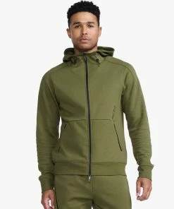 2XU - Commute Full Zip Hoodie - Men's - Winter Moss/Black