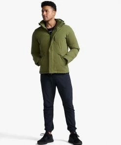 2XU - Commute Insulation Jacket - Men's - Winter Moss/Black -comfyballs-shop MR6886a WMO BLK 10 47024.1666697027