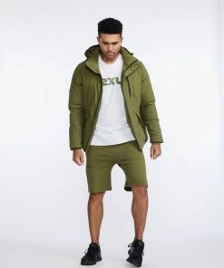 2XU - Commute Insulation Jacket - Men's - Winter Moss/Black -comfyballs-shop MR6886a WMO BLK 33 77289.1666697028