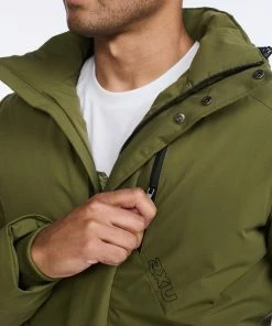 2XU - Commute Insulation Jacket - Men's - Winter Moss/Black -comfyballs-shop MR6886a WMO BLK 36 38295.1666697028