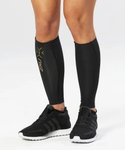 2XU - Elite MCS Compression Calf Guard - 2023 -comfyballs-shop UA3064b BLK GLD 60705.1647429855