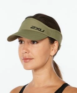 2XU - Unisex Run Visor - Alpine/Black -comfyballs-shop UQ5686f ALP BLK 02 69693.1626957397