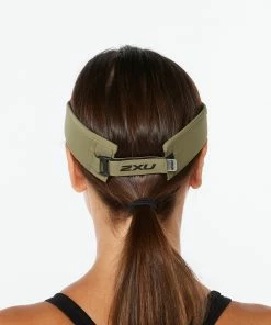 2XU - Unisex Run Visor - Alpine/Black -comfyballs-shop UQ5686f ALP BLK 03 71766.1626957397