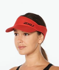 2XU - Unisex Run Visor - Rust/Black -comfyballs-shop UQ5686f RUS BLK 02 65084.1626957402
