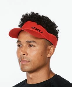 2XU - Unisex Run Visor - Rust/Black -comfyballs-shop UQ5686f RUS BLK 05 81551.1626957402
