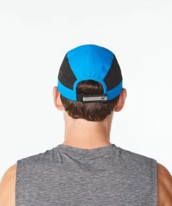 2XU - Light Speed Unisex Cap - Aquamarine/Black -comfyballs-shop UQ6540f AME BLK 07 44036.1627313232