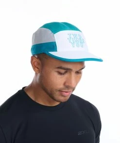 2XU - Light Speed Cap - Unisex - White/Oceanside -comfyballs-shop UQ6741f WHT OCS M 04 89998.1652689696