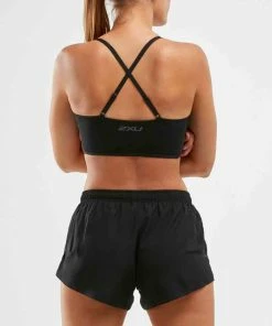 2XU - Active Low Impact Crop - Women's -comfyballs-shop WR6115a BLK SIL 01 squashed 32557.1662388191