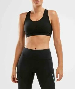 2XU - Perform Medium Impact Crop - Women's -comfyballs-shop WR6116a BLK SIL 00 squashed 36224.1672925821