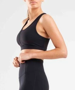 2XU - Perform Medium Impact Crop - Women's -comfyballs-shop WR6116a BLK SIL 02 squashed 10476.1672925821