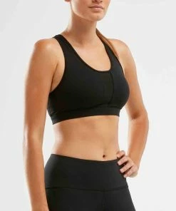 2XU - Perform Medium Impact Crop - Women's -comfyballs-shop WR6116a BLK SIL 03 squashed 14496.1672925821
