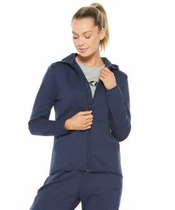 2XU - Commute Full-Zip Women's Hoodie - Navy Marle/Black