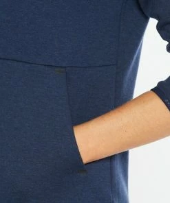 2XU - Commute Full-Zip Women's Hoodie - Navy Marle/Black -comfyballs-shop WR6285a NVM BLK 09 73443.1617022241