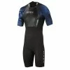Zone 3 Zone3 - Men's Short-Sleeved Swimskin - Black/Blue - 2023