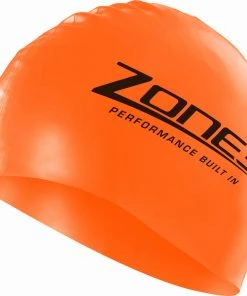 Zone 3 Zone3 - 2023 - Silicone Swim Cap -comfyballs-shop Zone3 Hi Vis Neon Orange Silicone Swim Cap 1 67250.1671806216